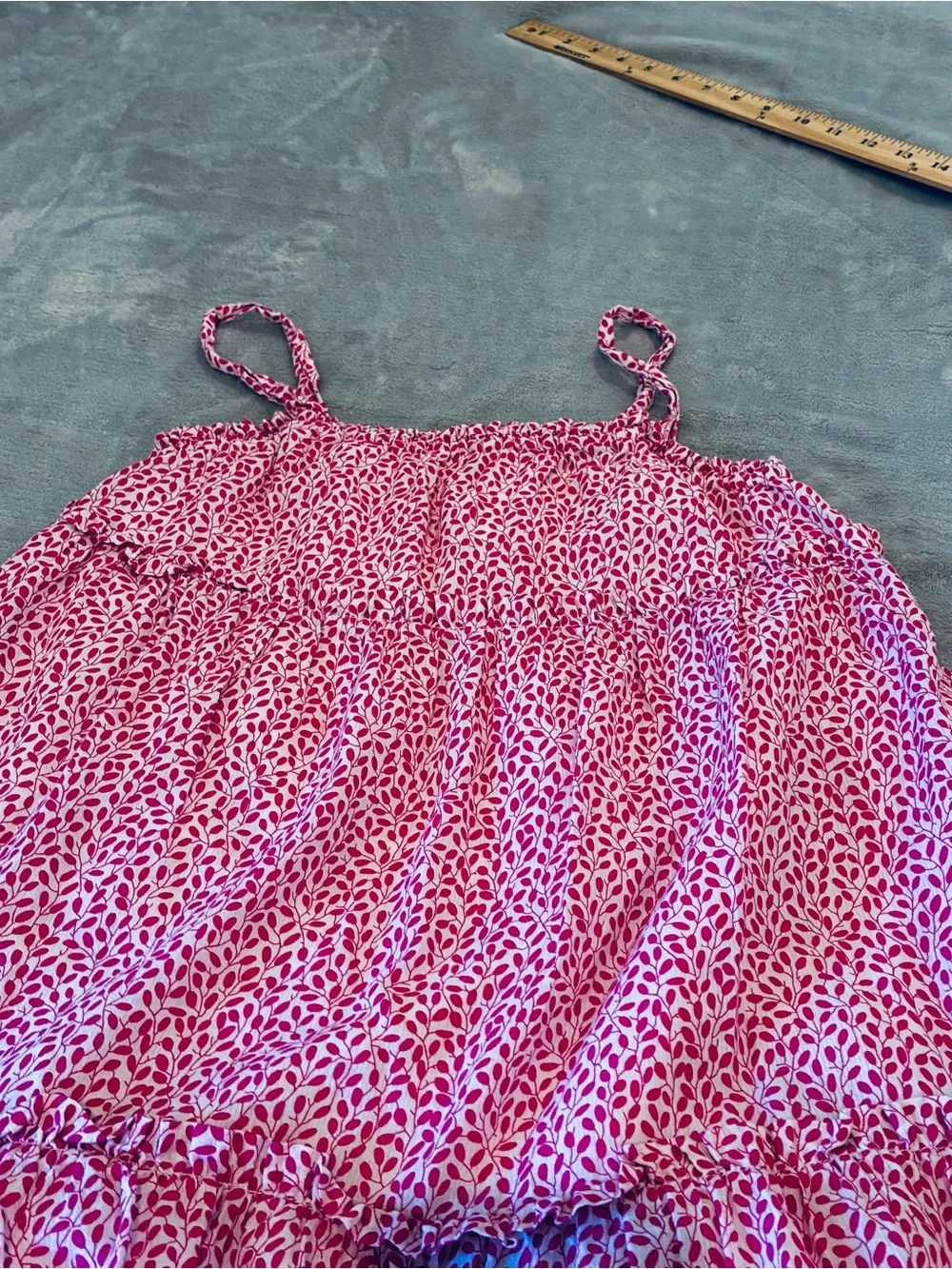 MINI BODEN  Pink White  Printed Tiered Sundress Pink Flowy Girls Size 8-9Y